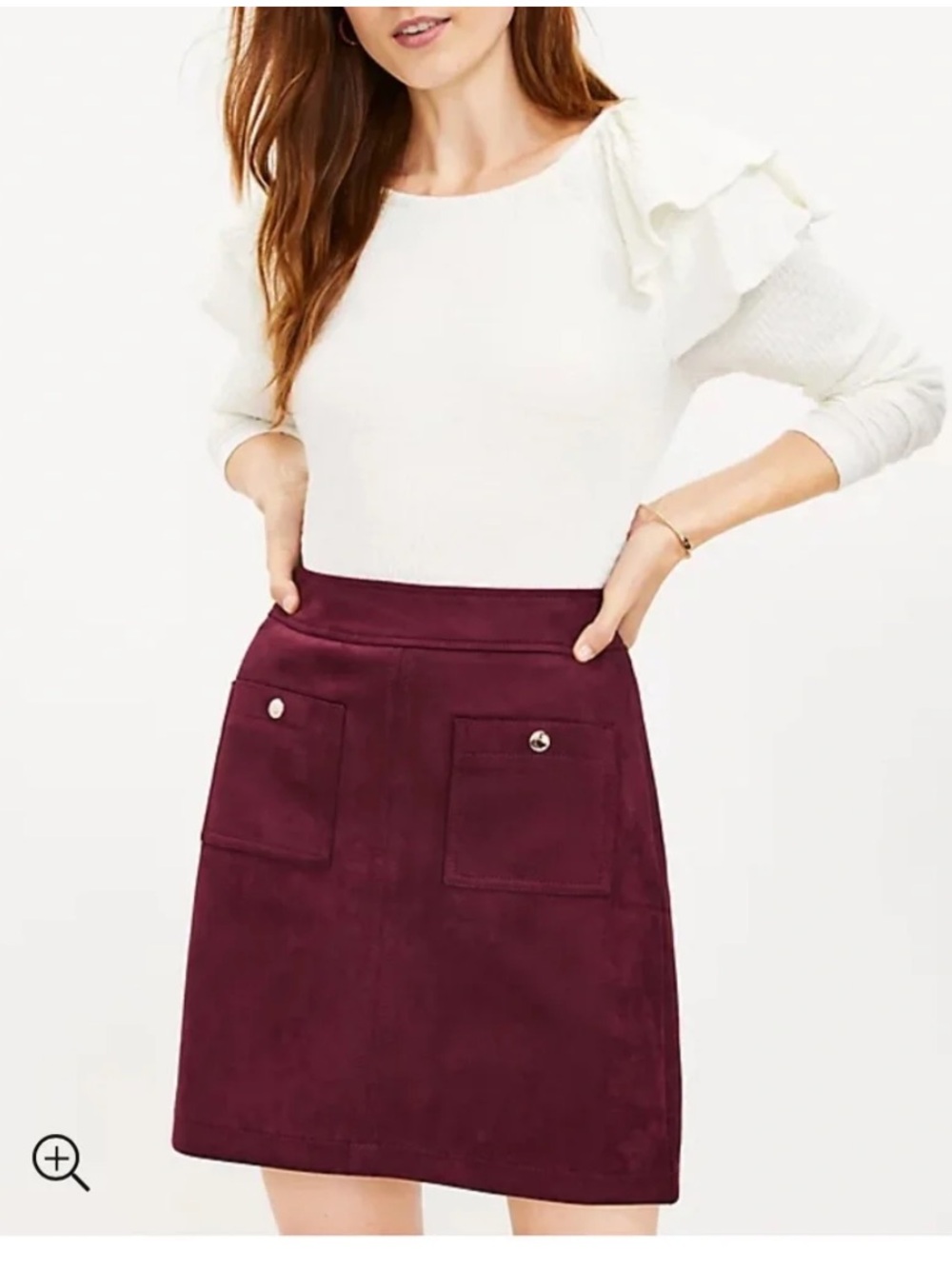 Loft Faux suede mini skirt- not brand new but never worn. 99 retail